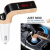 Universal Wireless Bluetooth FM Transmitter Car Kit with Hands-Free Calling, USB Charger & Stereo Music Player for Android and iPhone Devices