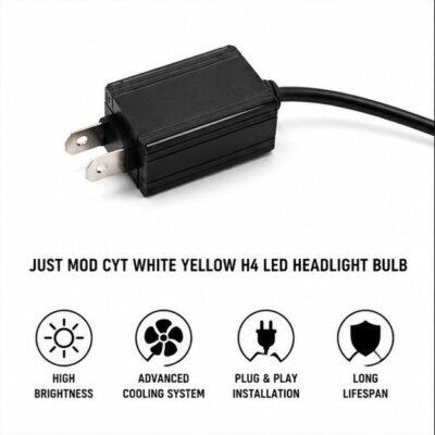 CYT H4 White Yellow LED 40 Watt Bulb for Bike | High Brightness Dual Color Headlight (Pack of 1)