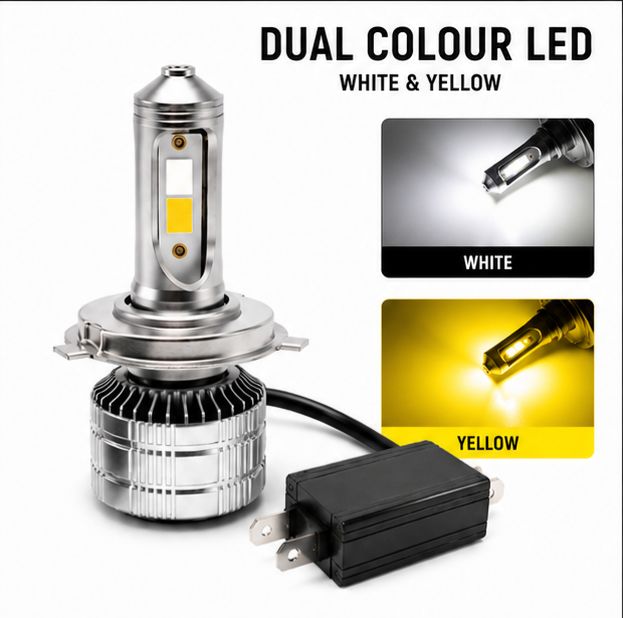 CYT H4 White Yellow LED 40 Watt Bulb for Bike
