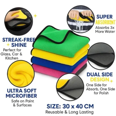 Microfiber Vehicle Washing Cloth – Ultra Soft Scratch-Free Car Cleaning Towel