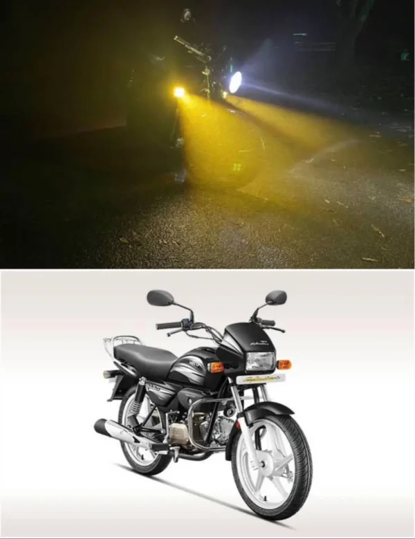 white & yellow fog lamp