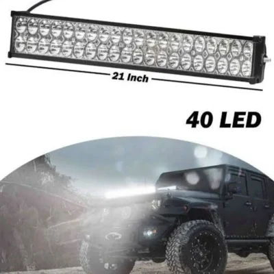 21 Inch 40 LED White Bar Light Waterproof | Universal Car LED Light Bar
