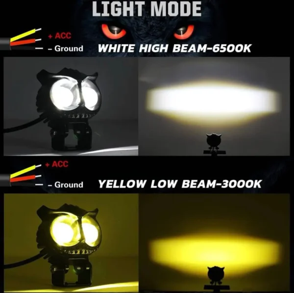 owl dual color led