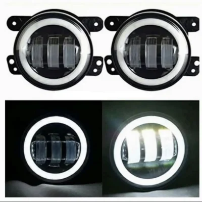 Suzuki Universal 3 lens Fog lamp  with DRL & Indicator waterproof Size 3 inch  (Pack of 2 )