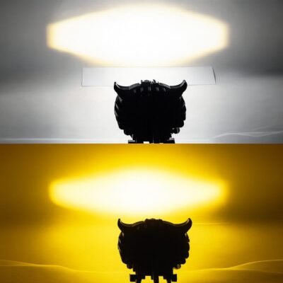 OWL Shape Bike LED Fog Light White/Yellow & Flasher Mode Low & High Beam 20W 12V | Universal Bike Fog Lamp (Pack of 2)
