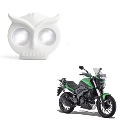 OWL Shape Bike LED Fog Light White/Yellow & Flasher Mode Low & High Beam 20W 12V | Universal Bike Fog Lamp (Pack of 2)