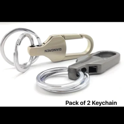 Qiangren Heavy Duty Stainless Steel Car Keychain Set of 2 – Stylish Premium Keychain