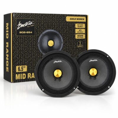 Bowstrick BOS-654 6.5″ Mid Range Speaker | 300W Max Power Car Audio Speaker (1 Pair)