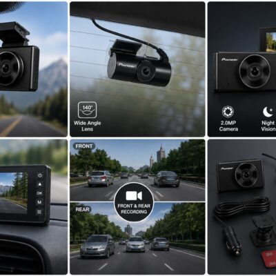 Pioneer VREC-H320SC Dual Dash Camera | Full HD 1080P Front & Rear Dash Cam with GPS