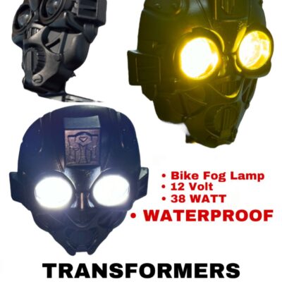 Transformer LED Bike Fog Light – Dual Color (White/Yellow) & Flashing ( Pack of 2 ) JUST MOD