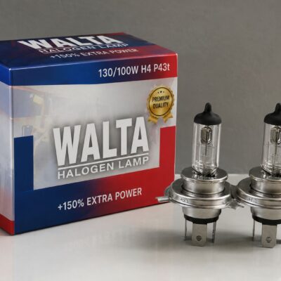 Walta Halogen Headlight Bulb 130W (High Beam) / 100W (Low Beam)- Super Bright Yellow Light ( Pack of 2 Bulb )