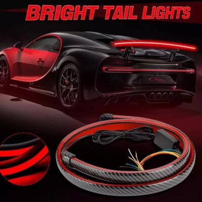 Carbon LED Brake Light Car Spoiler with Multi Mode | Stylish Rear Spoiler Brake Light for Cars
