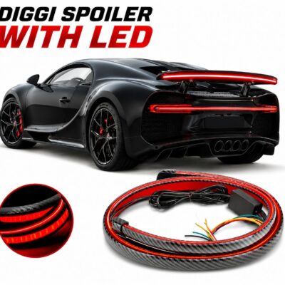 Carbon LED Brake Light Car Spoiler with Multi Mode | Stylish Rear Spoiler Brake Light for Cars