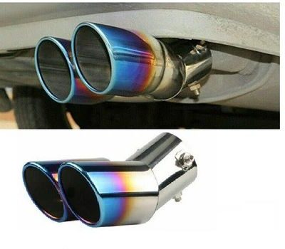 Car Muffler Exhaust Tip Universal for Car | Premium Chrome Finish Tail pipe Extension Pack of 1