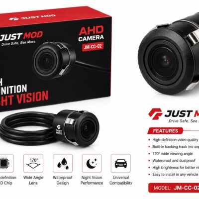 AHD Car Rear View Camera 170° Wide Angle with Night Vision | AHD Reverse Parking Camera for All Cars