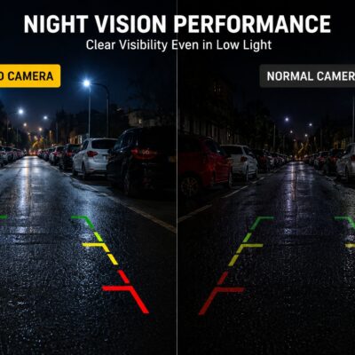 AHD Fish Eye Car Rear View Camera 180° Wide Angle with Night Vision | AHD Reverse Parking Camera for All Cars