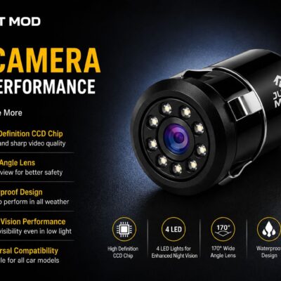 HD Car Rear View Camera 170° Wide Angle with Night Vision | Universal HD Reverse Parking Camera for All Cars