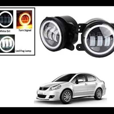 Suzuki Universal 3 lens Fog lamp  with DRL & Indicator waterproof Size 3 inch  (Pack of 2 )