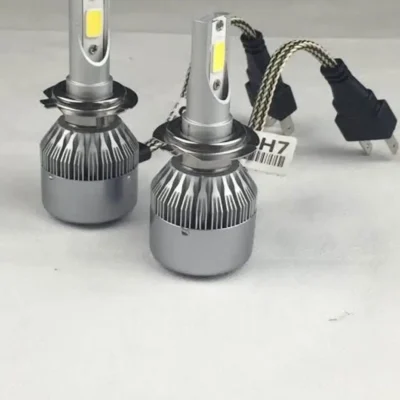 C6 H7 LED Headlight with Cooling Fan 6500K Universal for Cars | High Brightness 1 Set