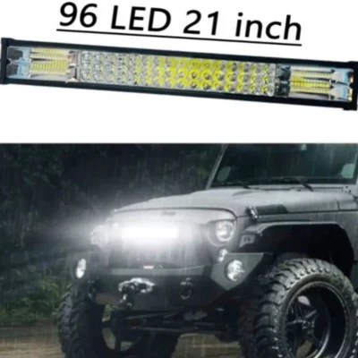 96 LED 21 Inch Fog Lamp Light Bar Waterproof Metal Body Universal for Car, SUV & Truck