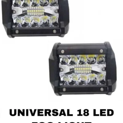 18 LED Fog Lamp Light for Car & Bike | Universal High Brightness Auxiliary Light