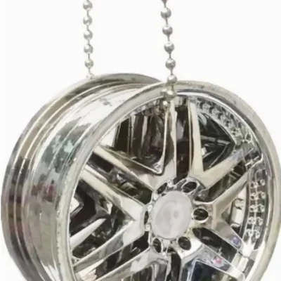 Alloy Wheel Car Hanging Air Freshener – Perfume Diffuser Decorative Rear View Mirror Ornament