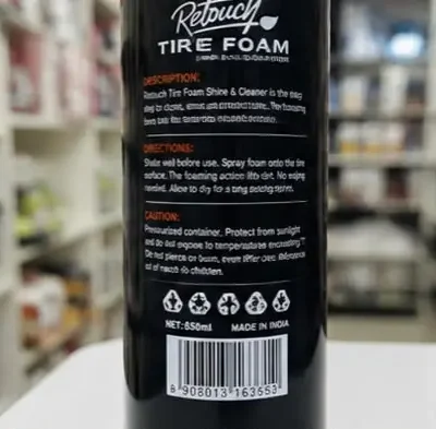 Retouch Tire Foam Shine & Cleaner Spray 650ml | Instant Tire Shine & Protection