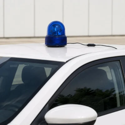 Blue Revolving Emergency Police Led Light Rotating Roof Warning Light With Magnetic Base Emergency Flashing For Car (Bulb Included)