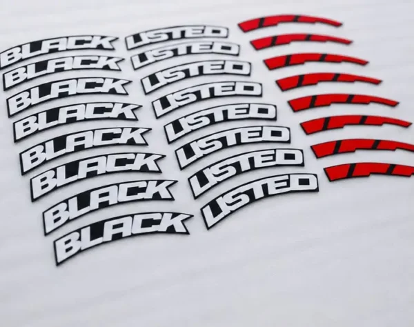 Black Listed tyre Sticker