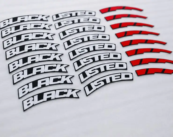 Black Listed tyre Sticker