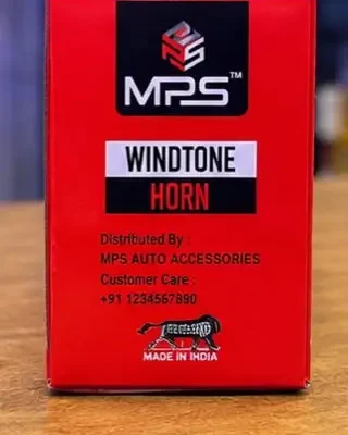 MPS Windtone Horn Set of 2 for Bikes & Motorcycles | Loud Dual Tone Horn.
