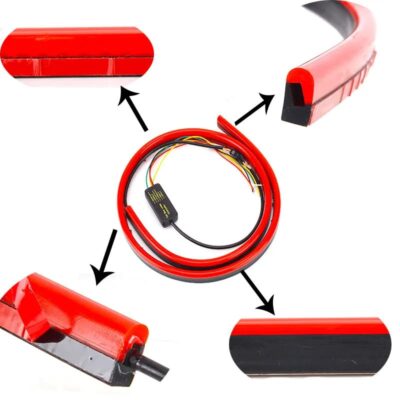 Universal Brake Led Light 90cm with 5 Functions & Dynamic Turn Indicator | Waterproof Car Rear High Mount Stop Light (Red)
