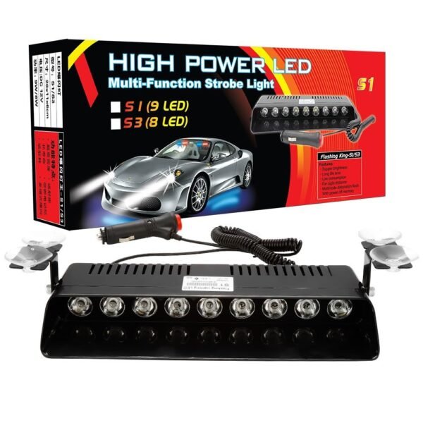 Car Police Emergency Strobe Light Red Blue White