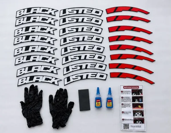 Black Listed tyre Sticker