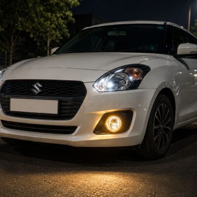WANTO Universal 3 Inch High / Low Beam Dual Eye Tri Color LED Fog Lamp 240W 24000LM Waterproof Driving Light