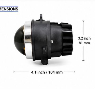 WANTO Universal 3 Inch High / Low Beam Dual Eye Tri Color LED Fog Lamp 240W 24000LM Waterproof Driving Light