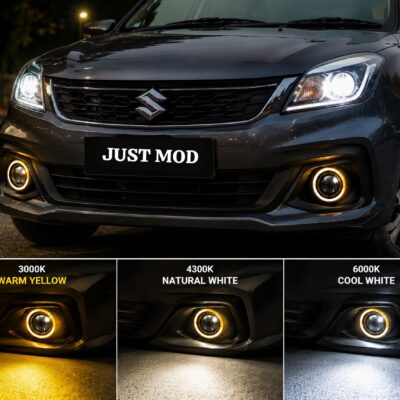 WANTO Universal 3 Inch High / Low Beam Tri Color LED Fog Lamp 180W 18000LM Waterproof Driving Light