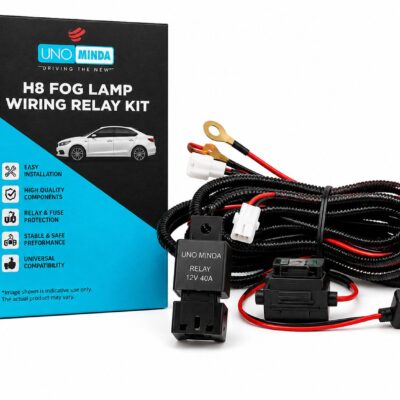Uno Minda H8 40A Relay for Fog Lamp with On/Off Switch |100% Copper Heavy Duty Wiring Relay Kit