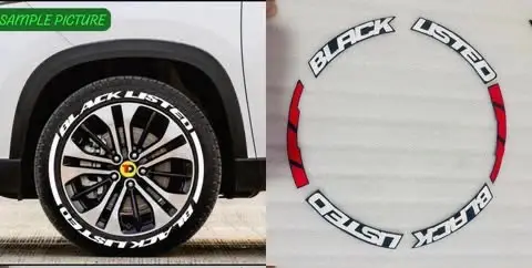 Black Listed tyre Sticker Black Listed tyre Sticker