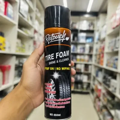 Retouch Tire Foam Shine & Cleaner Spray 650ml | Instant Tire Shine & Protection