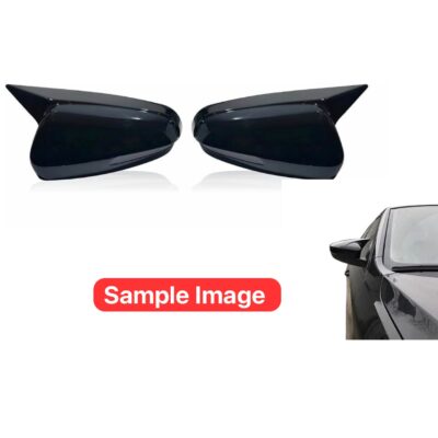 Suzuki Batman Style Mirror Cover with Indicator Glossy Black Imported Side Mirror Cover Pack of 2 Compatible with All Suzuki Cars with Indicator.