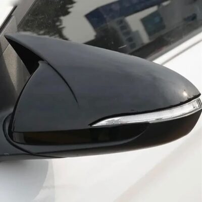 Suzuki Batman Style Mirror Cover with Indicator Glossy Black Imported Side Mirror Cover Pack of 2 Compatible with All Suzuki Cars with Indicator.