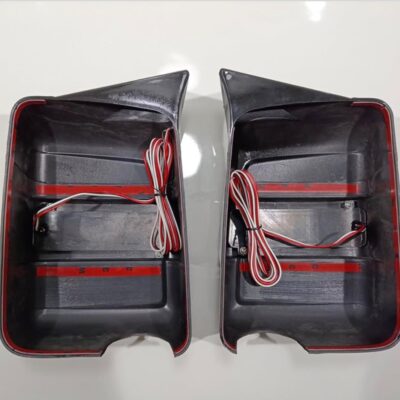 Bolero Batman Style Mirror Cover with Led Light Glossy Black Imported Side Mirror Cover Pack of 2