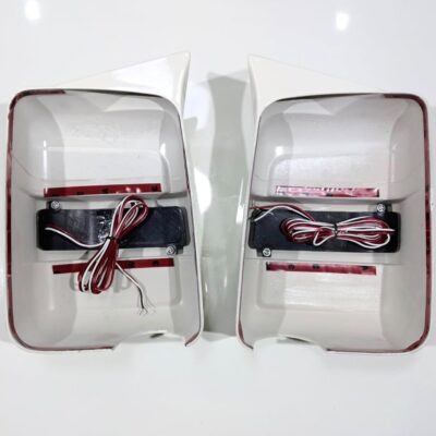 Bolero Batman Style Mirror Cover with Led Light White Imported Side Mirror Cover Pack of 2