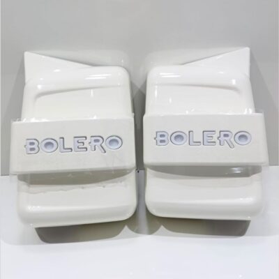 Bolero Batman Style Mirror Cover with Led Light White Imported Side Mirror Cover Pack of 2