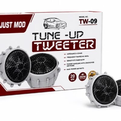 Just Mod TW-09 Universal Car Tweeter 360W | 4 Ohm Ultra Clear Car Audio Pack of 2