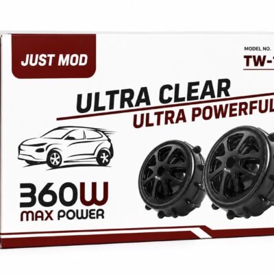 Just Mod TW-10 Universal Car Tweeter 360W | 4 Ohm Ultra Clear Car Audio Pack of 2
