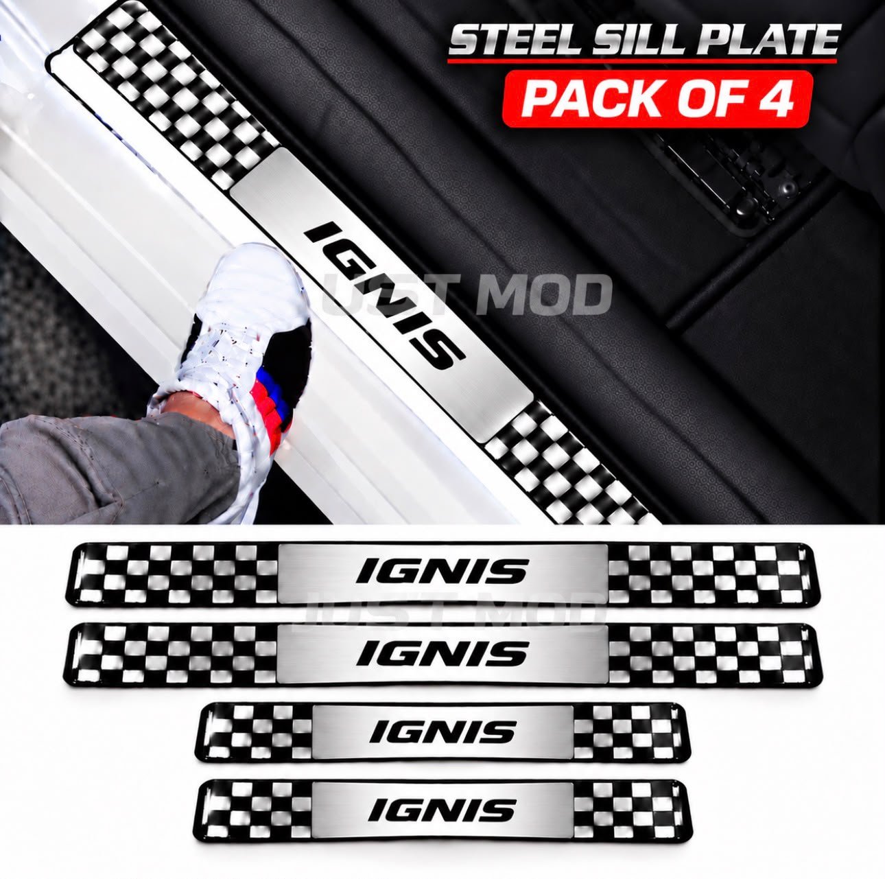 Ignis Car Door Steel Welcome Sill Plate