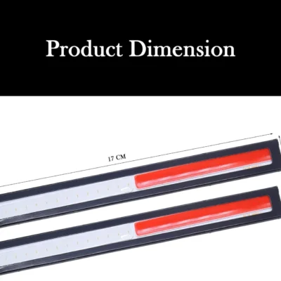 JUST MOD 17cm LED Light Strip Red Blue Flasher Led Light Waterproof Car 12V DRL Fancy Light Pack of 2