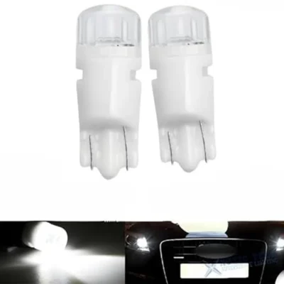 JUST MOD T10 White LED Parking Bulb 5W 12V | Waterproof Universal Car & Bike Light – Pack of 2
